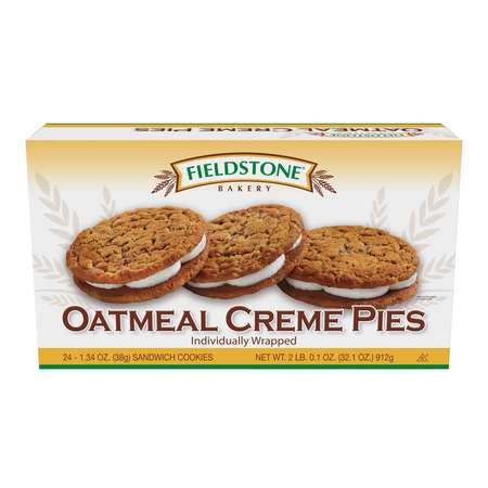 FIELDSTONE Fieldstone Bakery Individually Wrapped Oatmeal Creme Pie, PK192 09801
